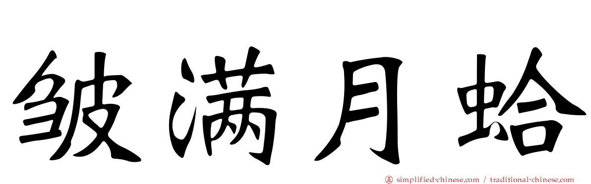 皱满月蛤