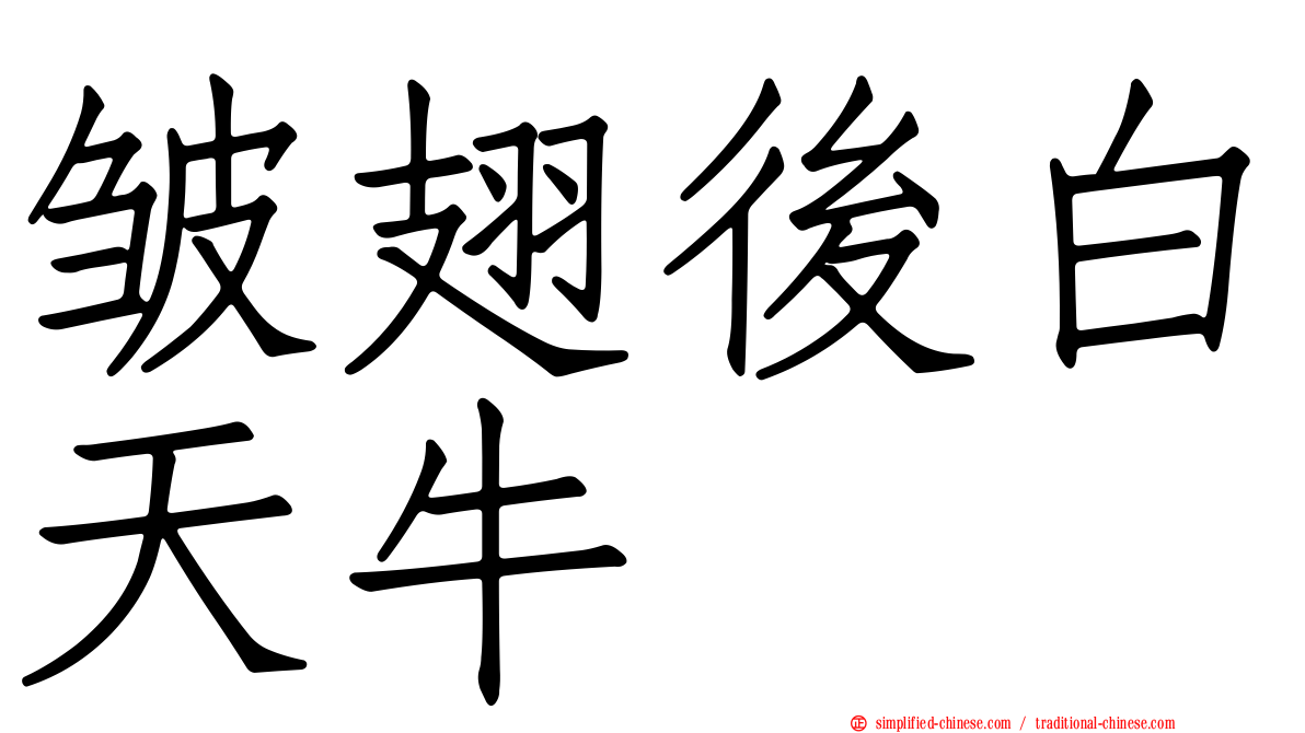 皱翅后白天牛