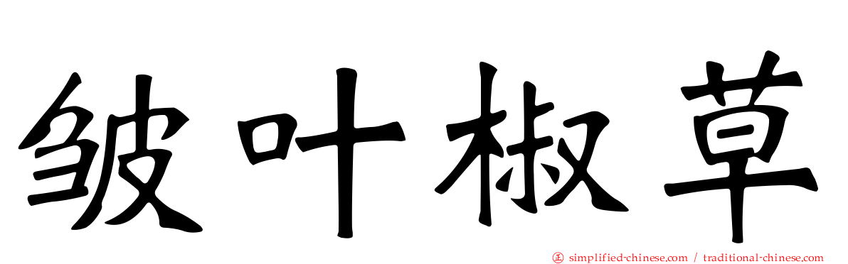 皱叶椒草