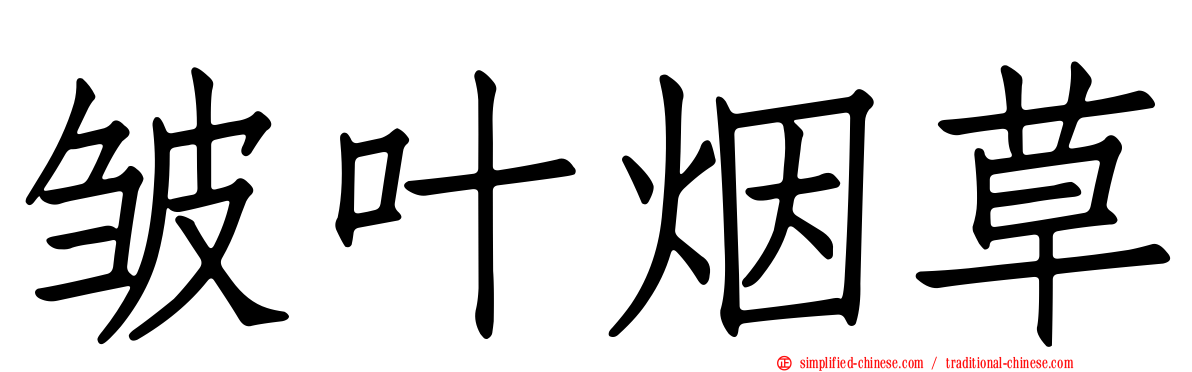 皱叶烟草