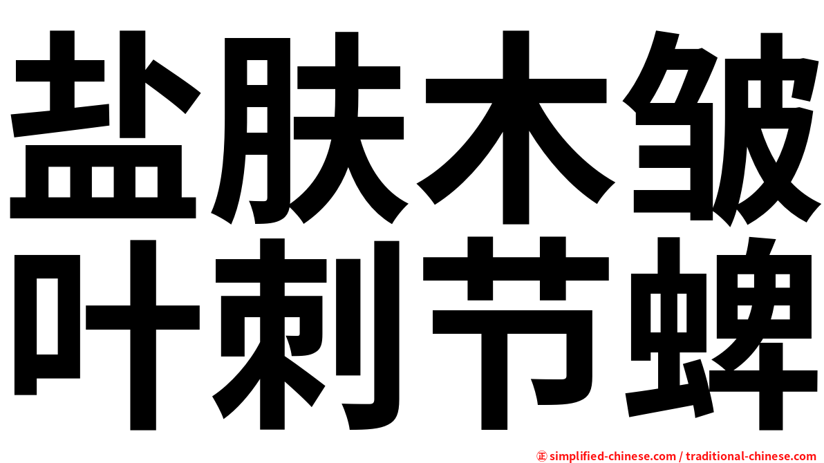 盐肤木皱叶刺节蜱