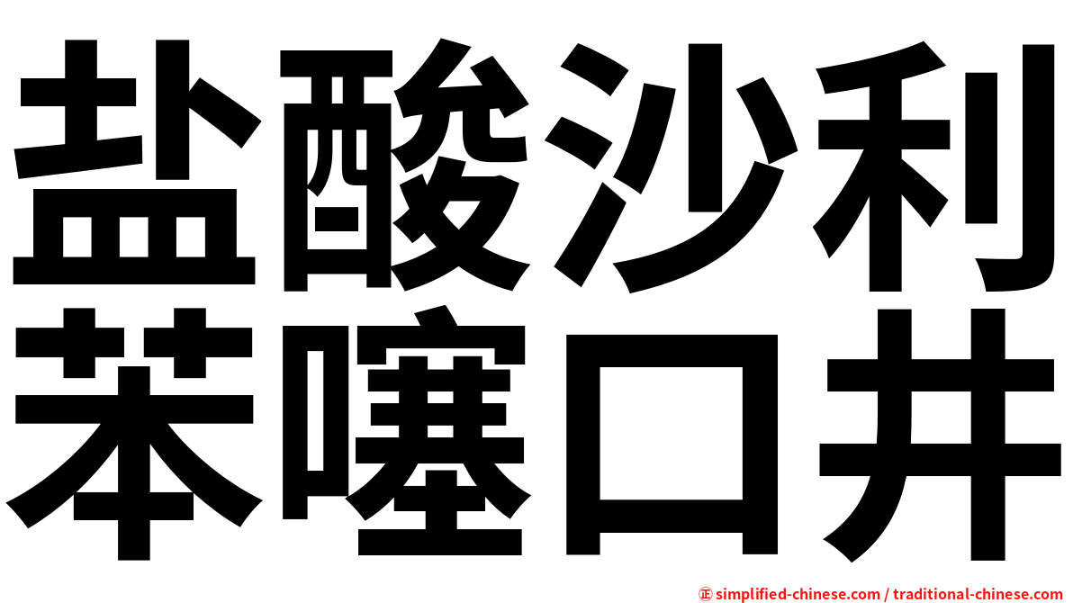 盐酸沙利苯噻口井