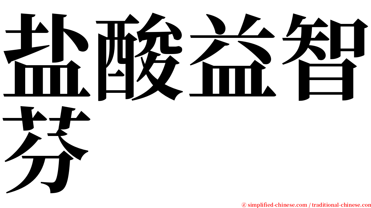 盐酸益智芬 serif font