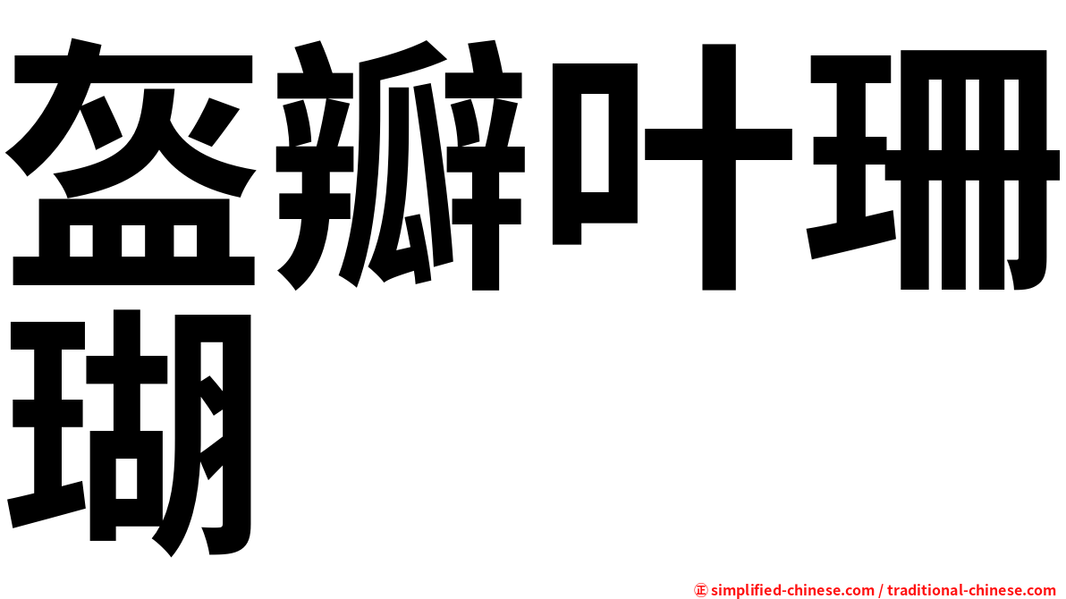 盔瓣叶珊瑚