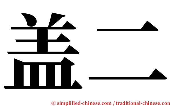 盖二 serif font