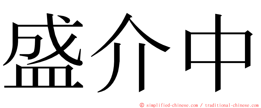 盛介中 ming font