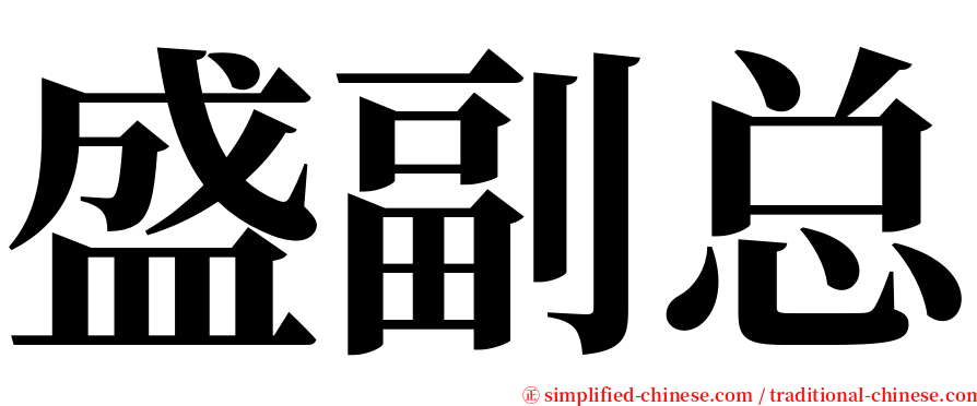盛副总 serif font
