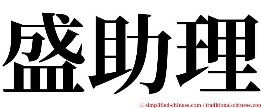 盛助理 serif font