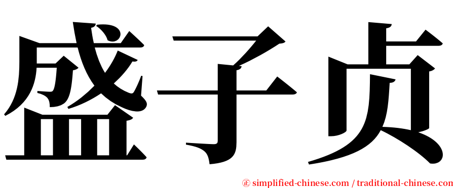 盛子贞 serif font