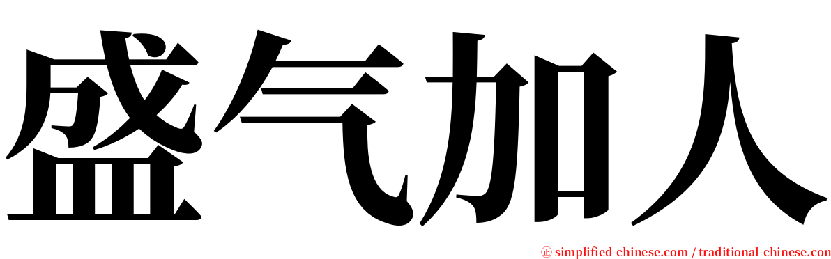 盛气加人 serif font