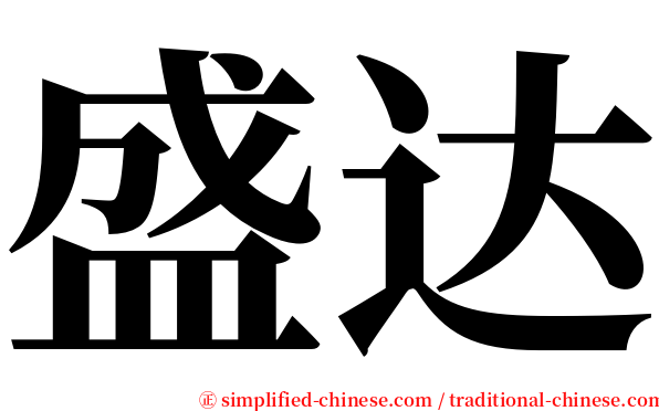 盛达 serif font