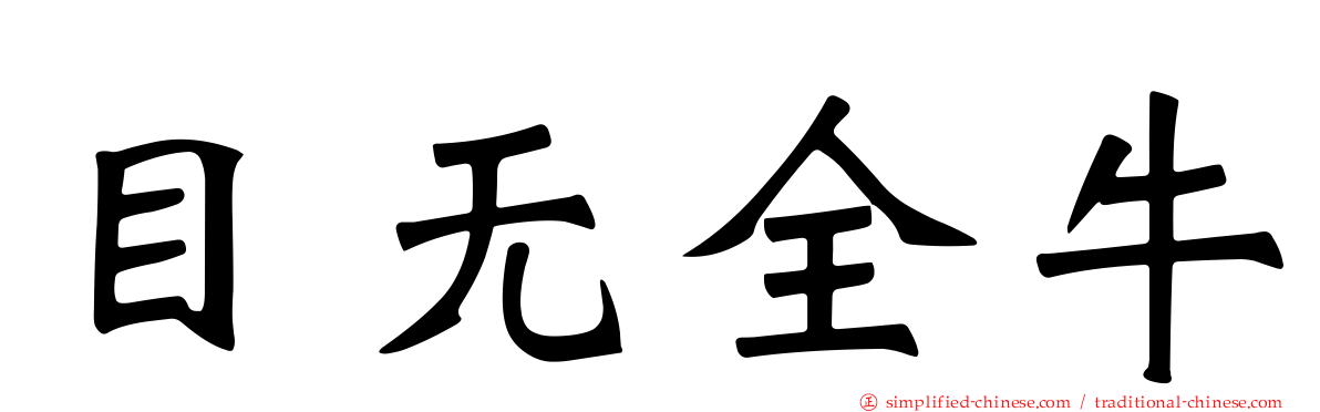 目无全牛