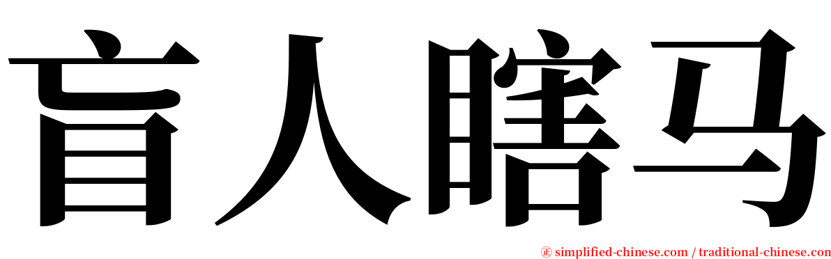 盲人瞎马 serif font