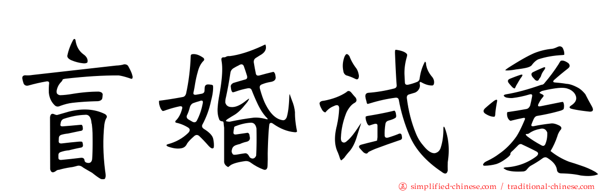 盲婚试爱