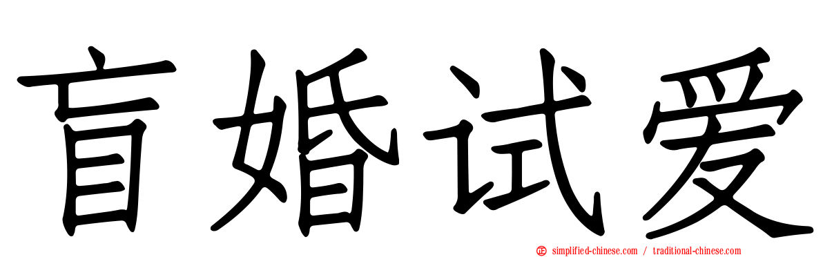 盲婚试爱