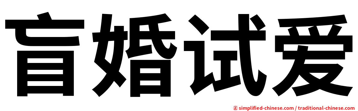 盲婚试爱