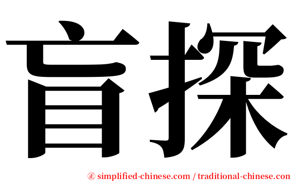 盲探 serif font