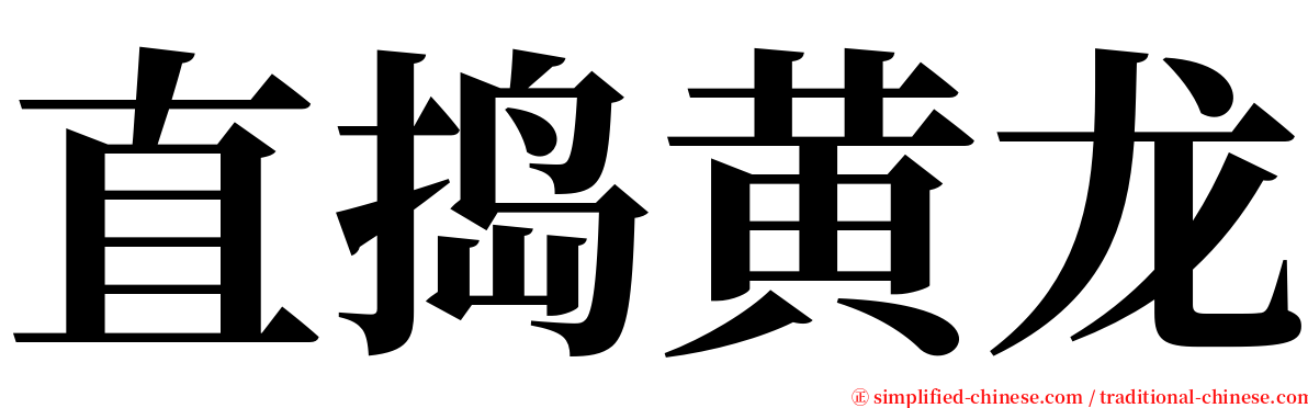 直捣黄龙 serif font