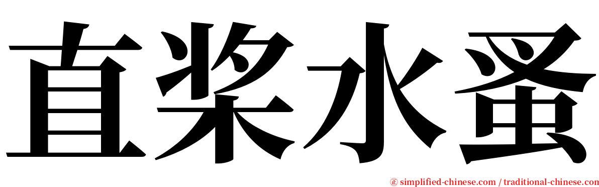 直桨水蚤 serif font