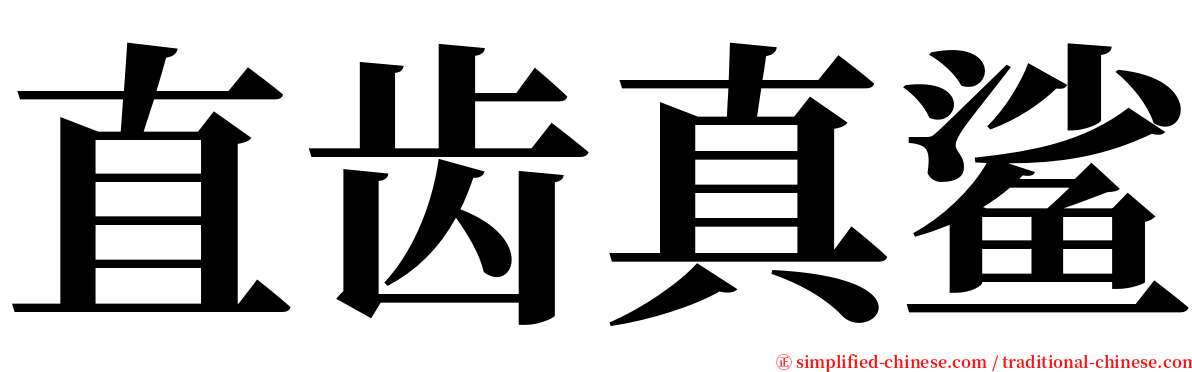 直齿真鲨 serif font