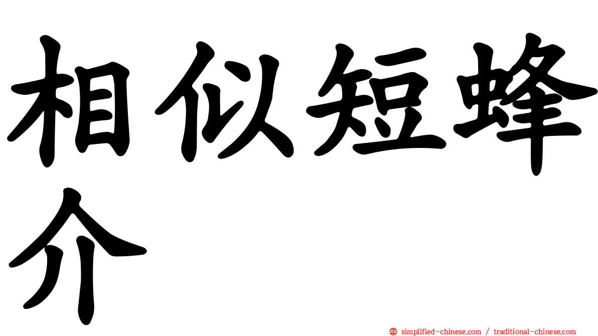 相似短蜂介