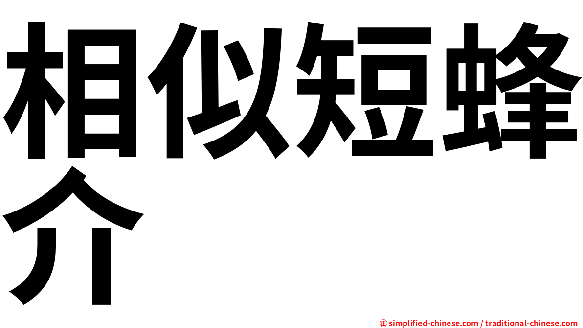 相似短蜂介