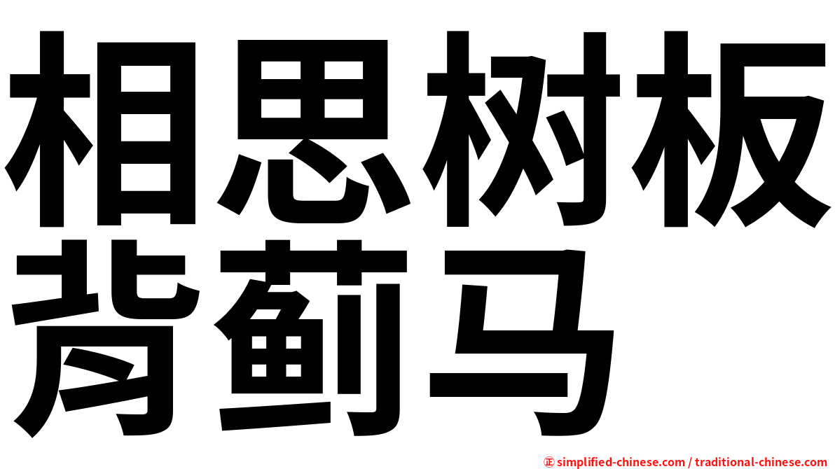 相思树板背蓟马