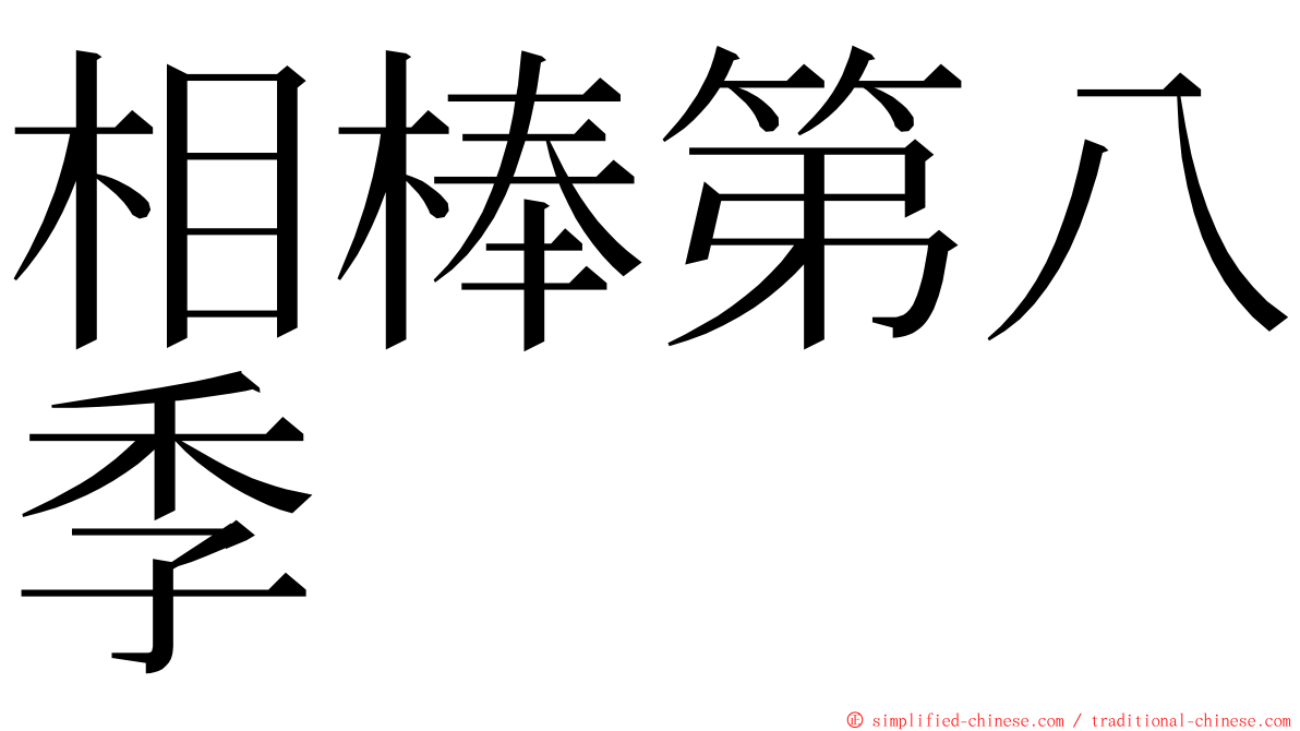 相棒第八季 ming font