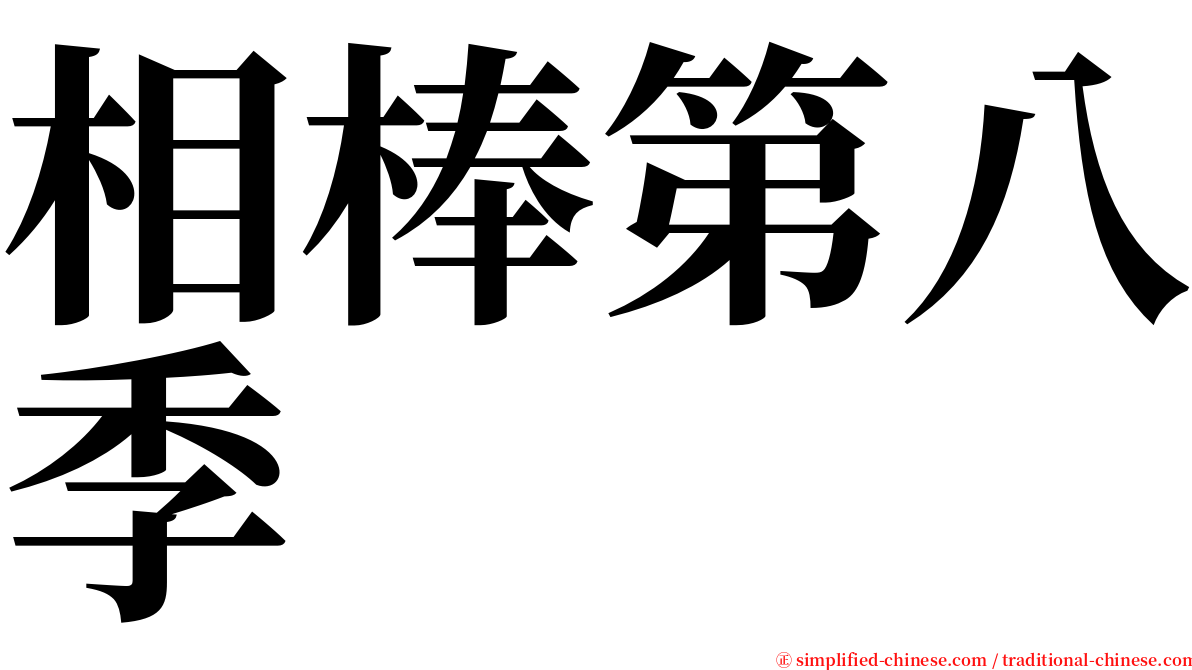 相棒第八季 serif font