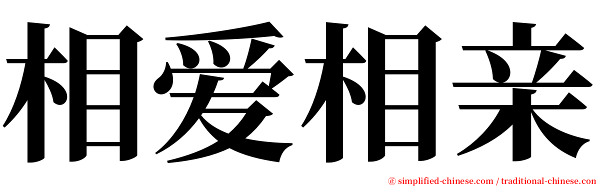 相爱相亲 serif font