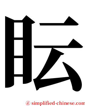 眃 serif font