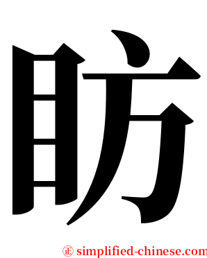 眆 serif font