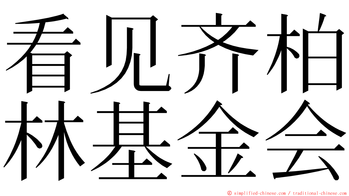 看见齐柏林基金会 ming font
