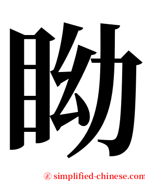眑 serif font