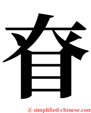 眘 serif font