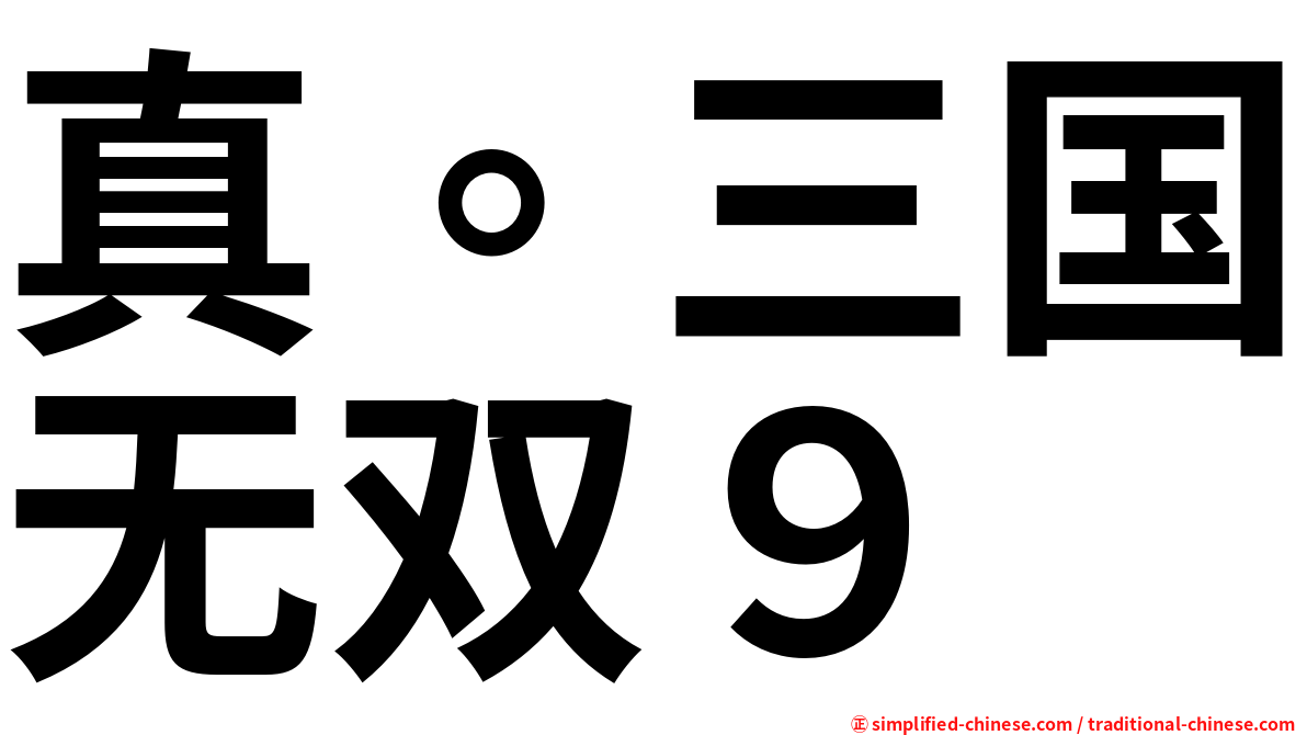 真。三国无双９