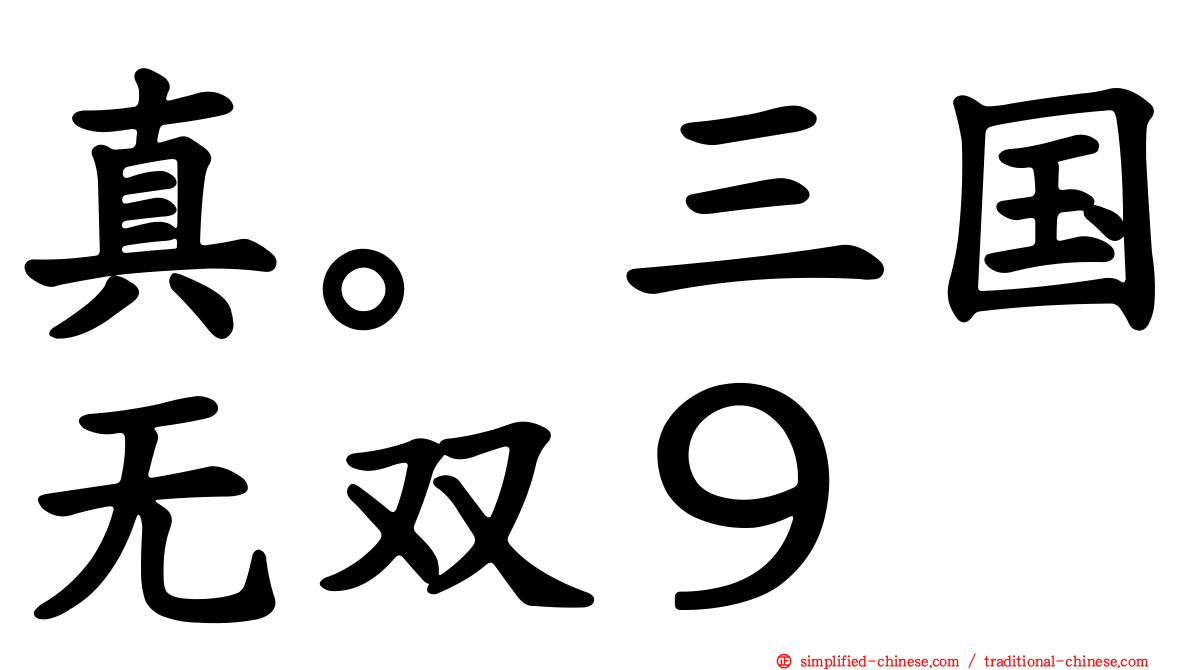 真。三国无双９