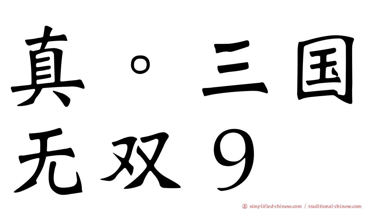 真。三国无双９