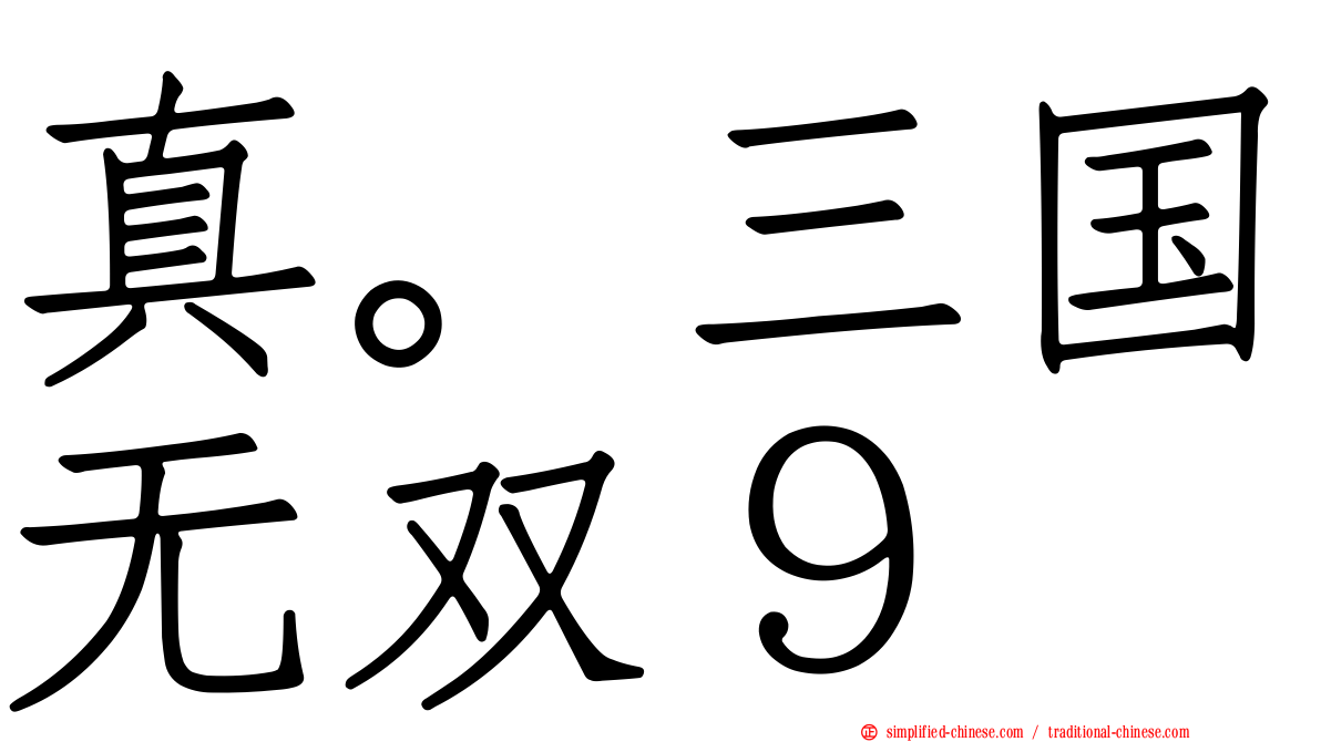 真。三国无双９