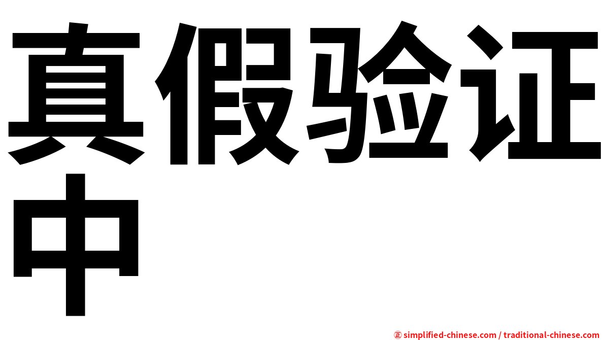真假验证中
