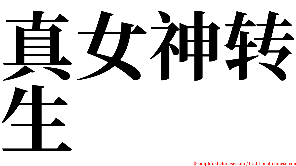 真女神转生 serif font