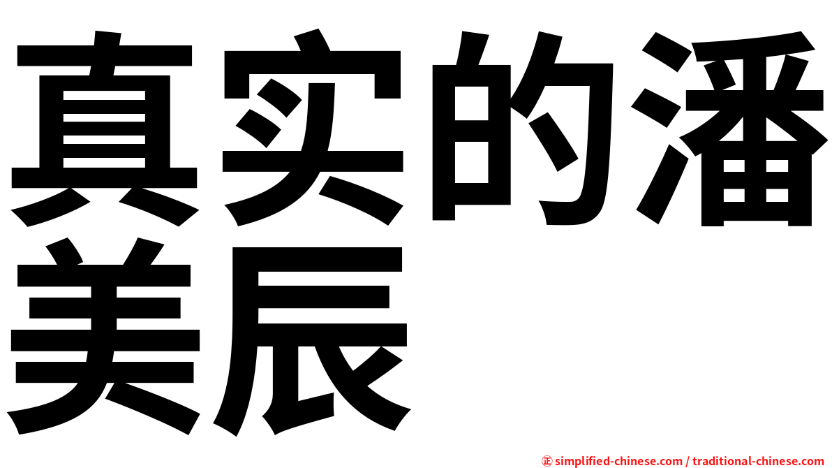 真实的潘美辰
