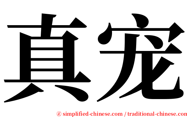 真宠 serif font