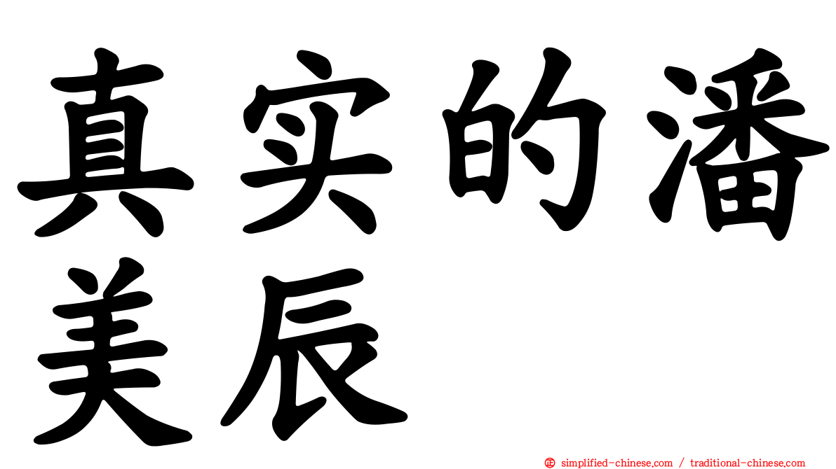 真实的潘美辰