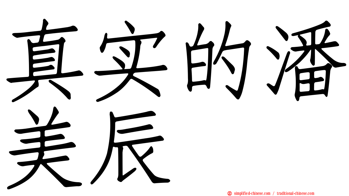真实的潘美辰