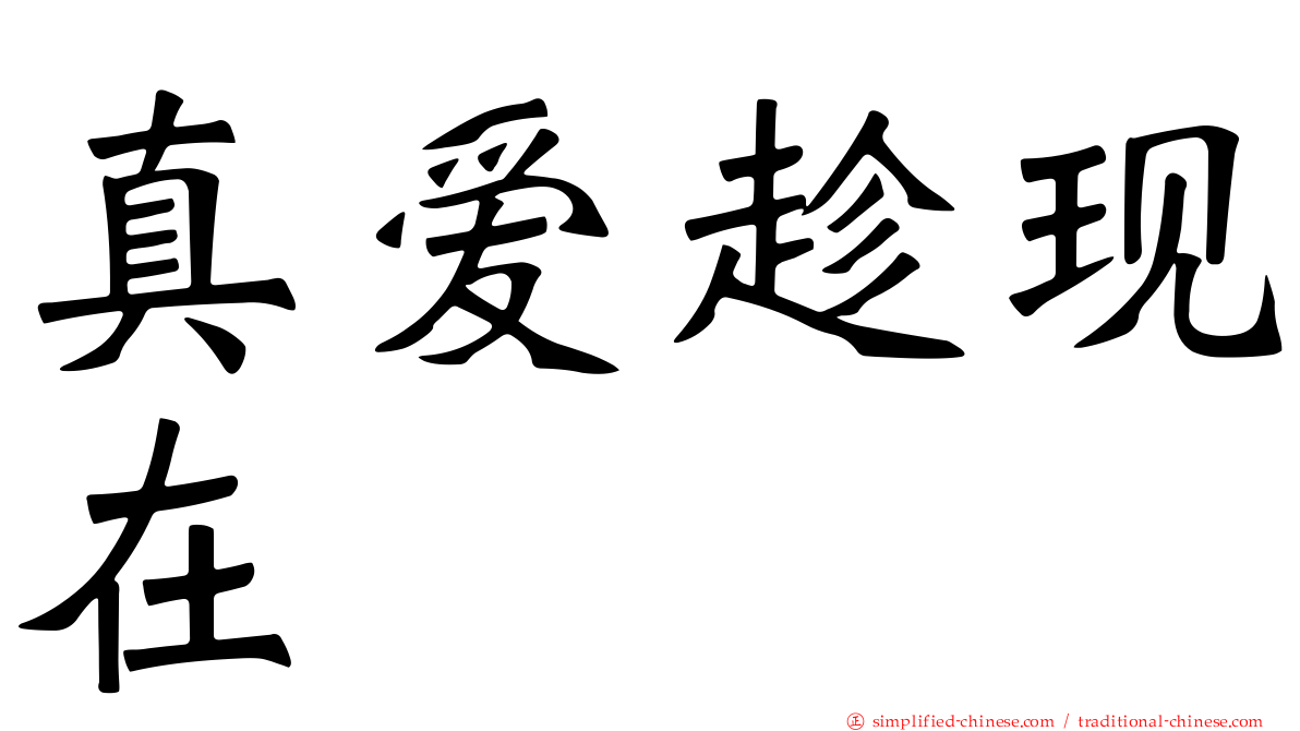 真爱趁现在