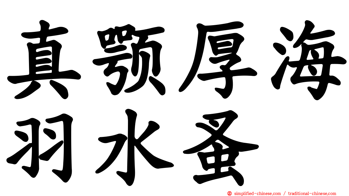 真颚厚海羽水蚤