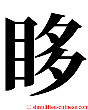 眵 serif font