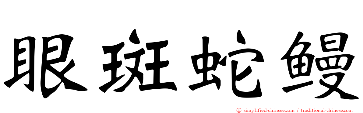 眼斑蛇鳗