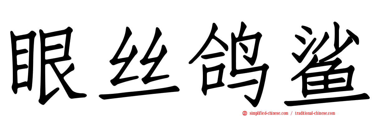 眼丝鸽鲨